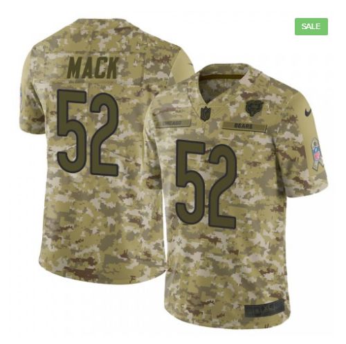 Men Chicago Bears #52 Mack Nike Camo Salute to Service Retired Player Limited NFL Jerseys->chicago bears->NFL Jersey